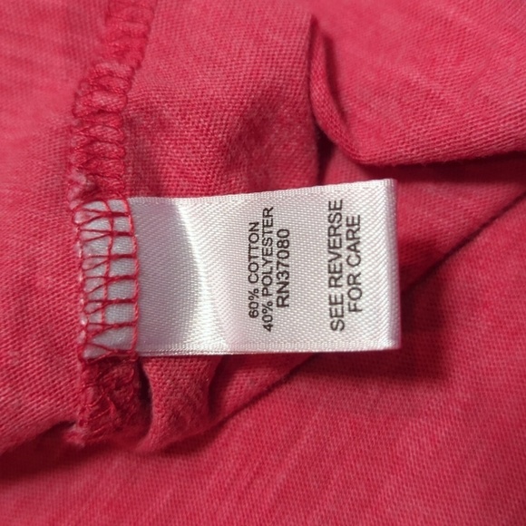 Cato Women's Sleeveless Tee Size 26/28 Melon Color Raw Hem Look - Picture 4 of 5